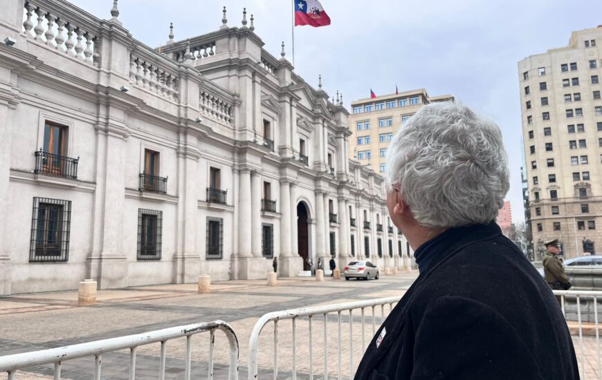 Diputado Palma mirando a La Moneda